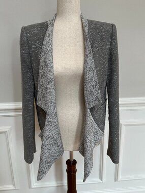 BCBG MAX AZRIA Gray Two-Tone Blazer Size M